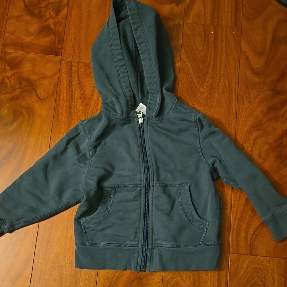 Hanna Andersson Blue Zip-Up Hoodie Sweatshirt